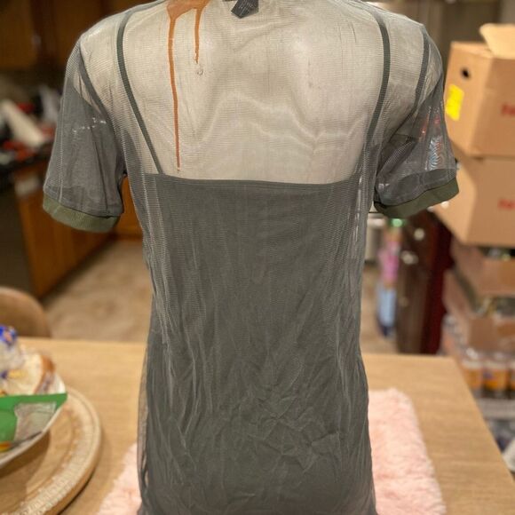 Olive green laced dress - Picture 4 of 6